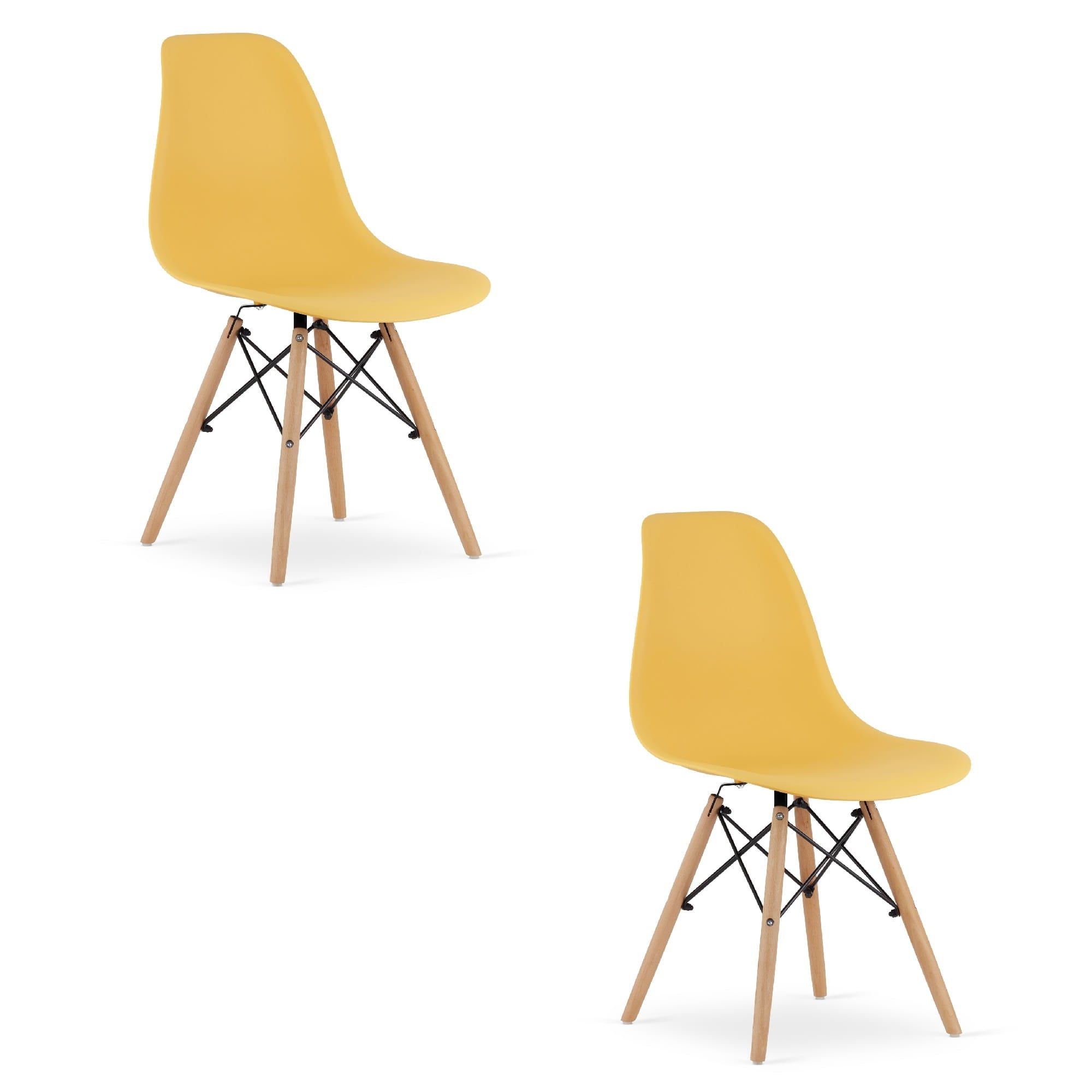 Sedia VALORA OSAKA senape con gambe naturali x 2