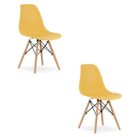 Sedia VALORA OSAKA senape con gambe naturali x 2