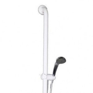 Goman maniglia inox con saliscendi doccia bianco