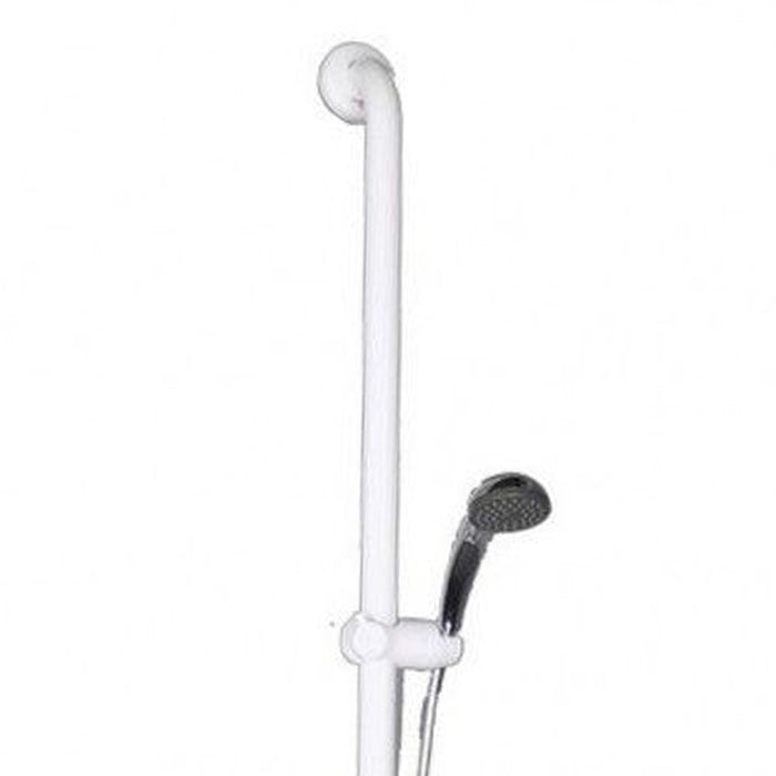 Goman maniglia inox con saliscendi doccia bianco