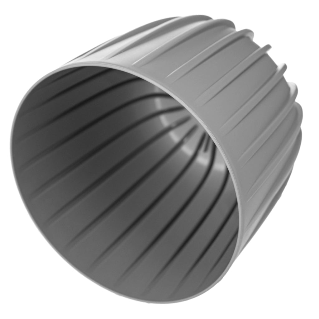 KADAX Vaso da fiori, coprivaso rotondo da 17,5 cm in plastica, supporto per fiori grigio