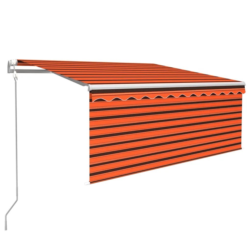 Tenda Retrattile Automatica Parasole 3,5x2,5m Arancio Marrone   cod mxl 68326