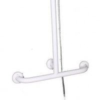 Goman maniglia inox con saliscendi doccia bianco