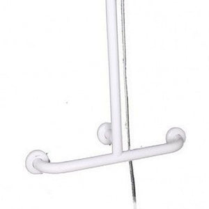 Goman maniglia inox con saliscendi doccia bianco