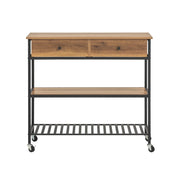 Carrello da cucina con 2 cassetti Mobile da ingresso Credenza Carrello portaoggetti design industriale, FKW112-PF