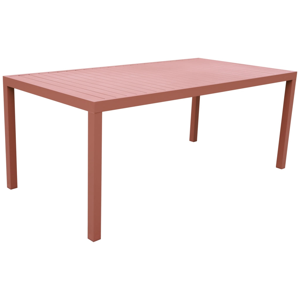 Set di mobili da giardino BARI in textilene terracotta 8 posti - alluminio terracotta