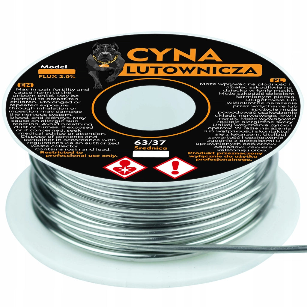 Filo di Saldatura Sn63Pb37 1,5 mm 500g – 2% Flux | Temperatura di Fusione 183-190°C | Per Elettronica e LED