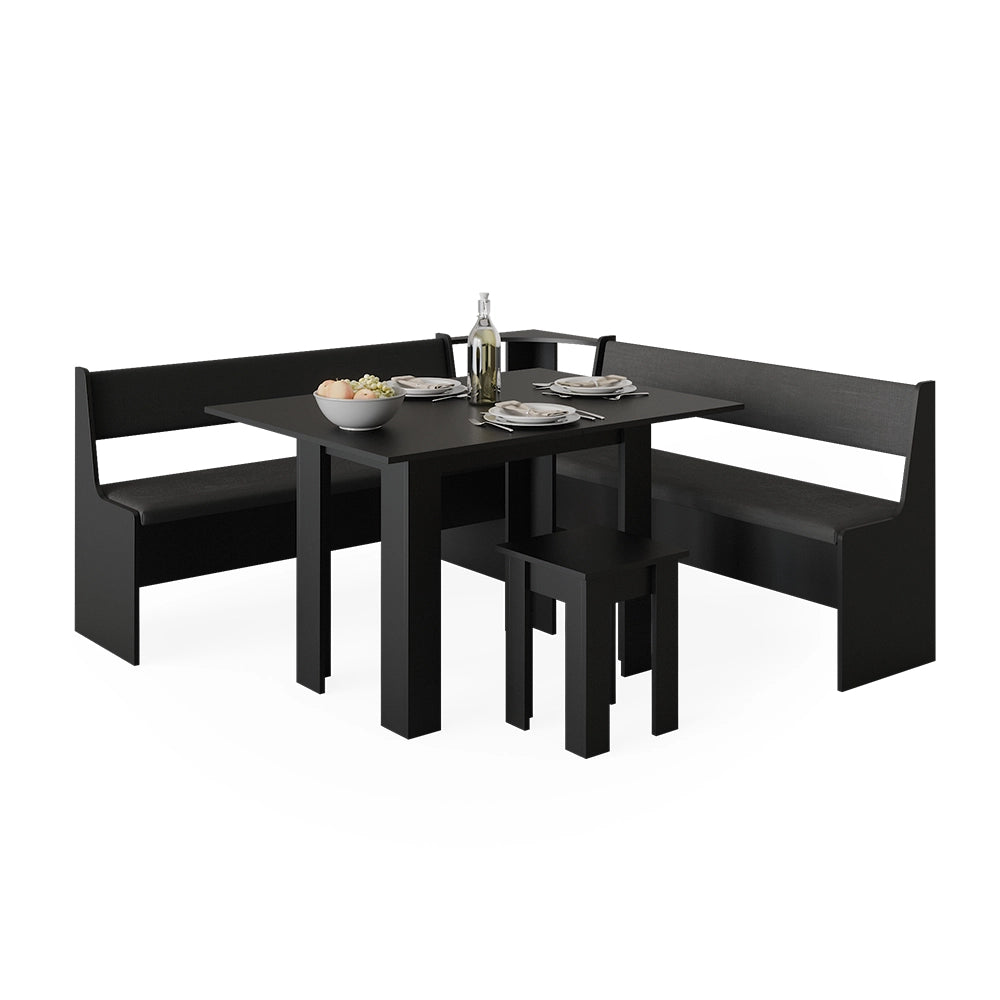 Vicco Panca ad angolo Nero 41.5 x 136.6 cm