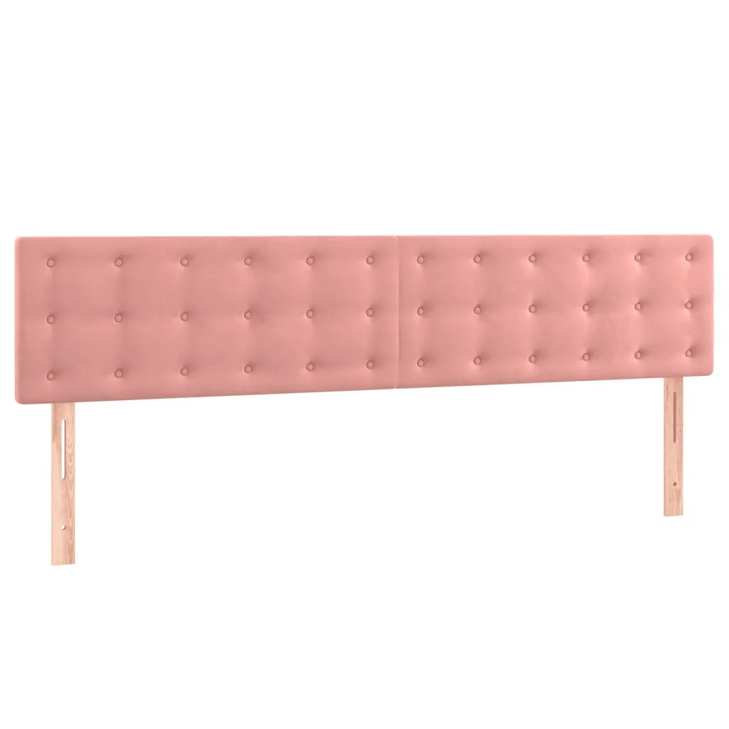 Giroletto a Molle con Materasso Rosa 180x200 cm in Velluto 3141562