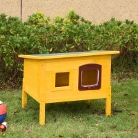 Cuccia Casetta per Animali Domestici in Legno di Abete 70 x 51.5 x 60cm