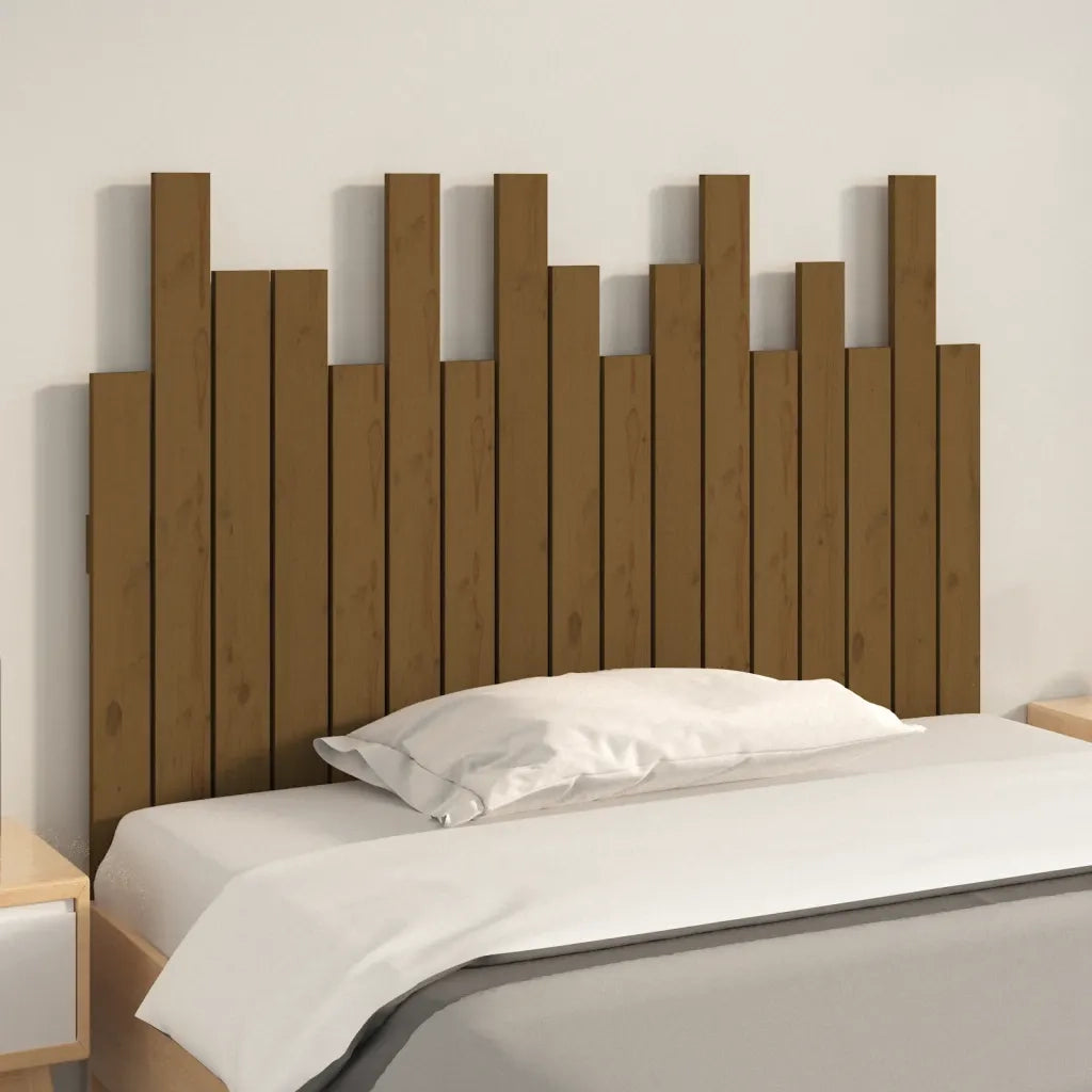 Testiera da Parete Ambra 108x3x80 cm in Legno Massello di Pino