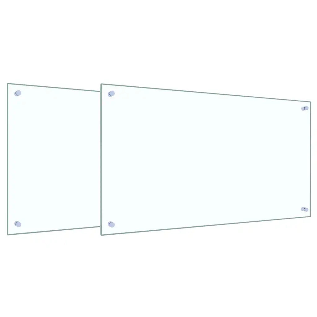 Schienale da cucina 2 pz Trasparente 90 x 50 cm CFW3930728