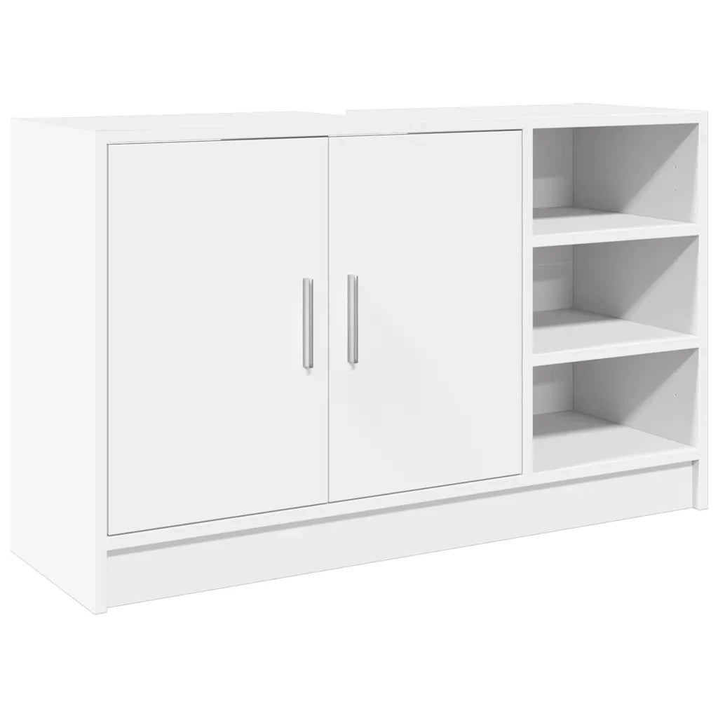 Mobile Lavabo-Armadietto da bagno Bianco 90x29x55 cm in Truciolato