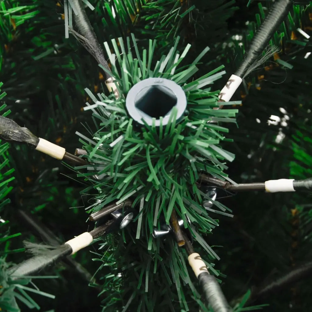 Albero Natale Artificiale Incernierato con Bacche Rosse 120 cm 356731
