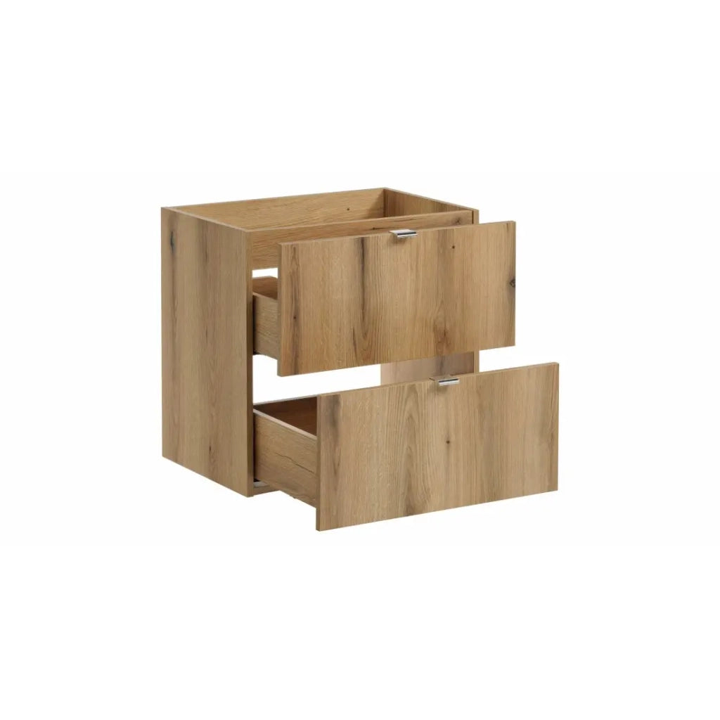 Mobile sottolavabo VANO – 2 cassetti – Colore quercia – L60 × P57 × H39 cm – Da appendere