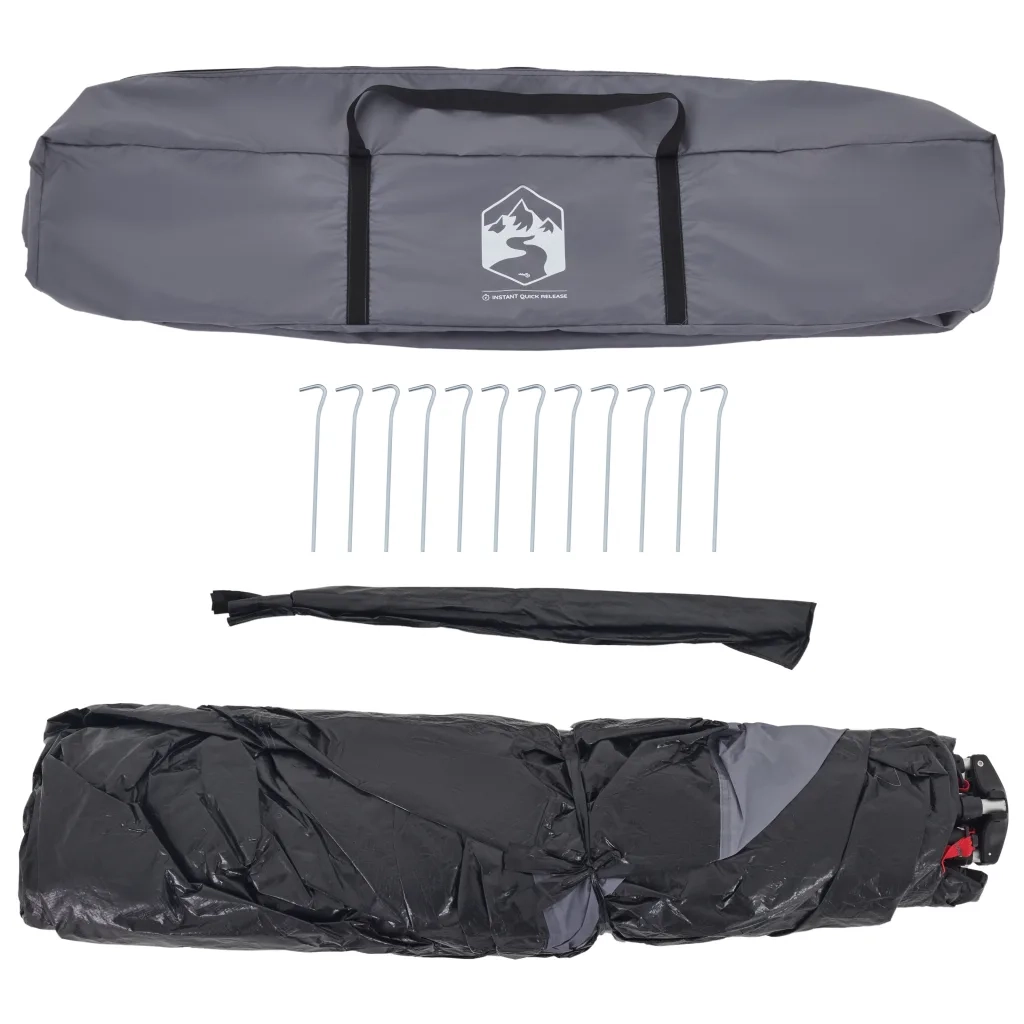 Tenda Campeggio Cabina 4 Pers. Grigio Arancione Rilascio Rapido