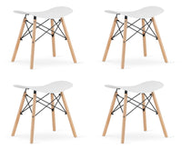 Sgabello Valora CORFU bianco moderno design ergonomico x4