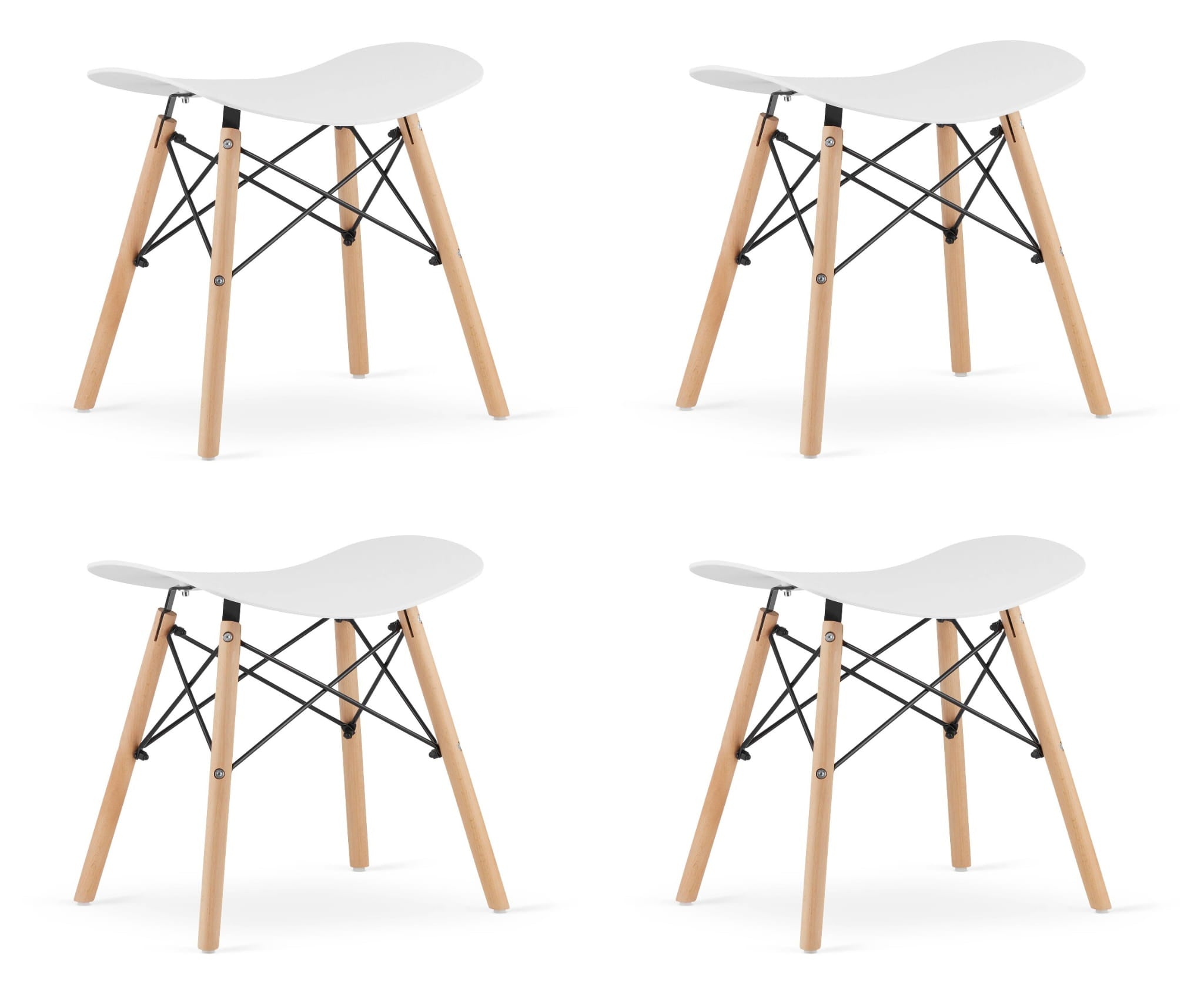 Sgabello Valora CORFU bianco moderno design ergonomico x4