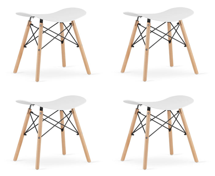 Sgabello Valora CORFU bianco moderno design ergonomico x4