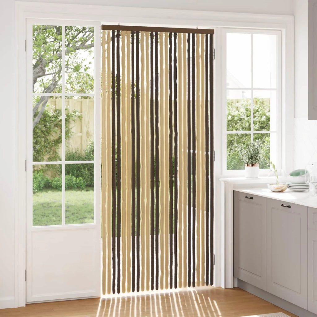 Tenda per insetti in chenille Marrone scuro e beige 42034434