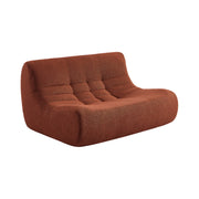 Poltrona bouclé testurizzata, 2 posti, terracotta