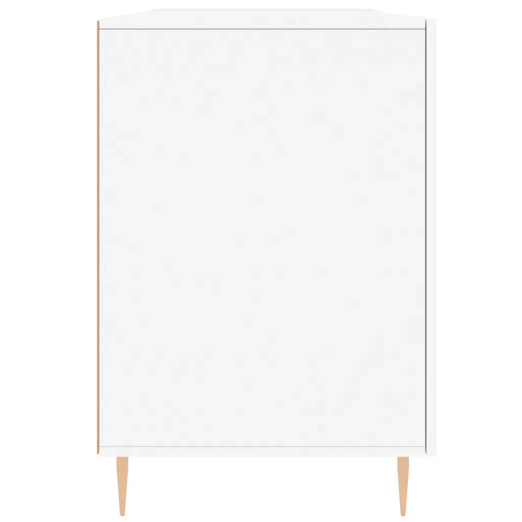 Scrivania Bianca 140x50x75 cm in Legno Multistrato
