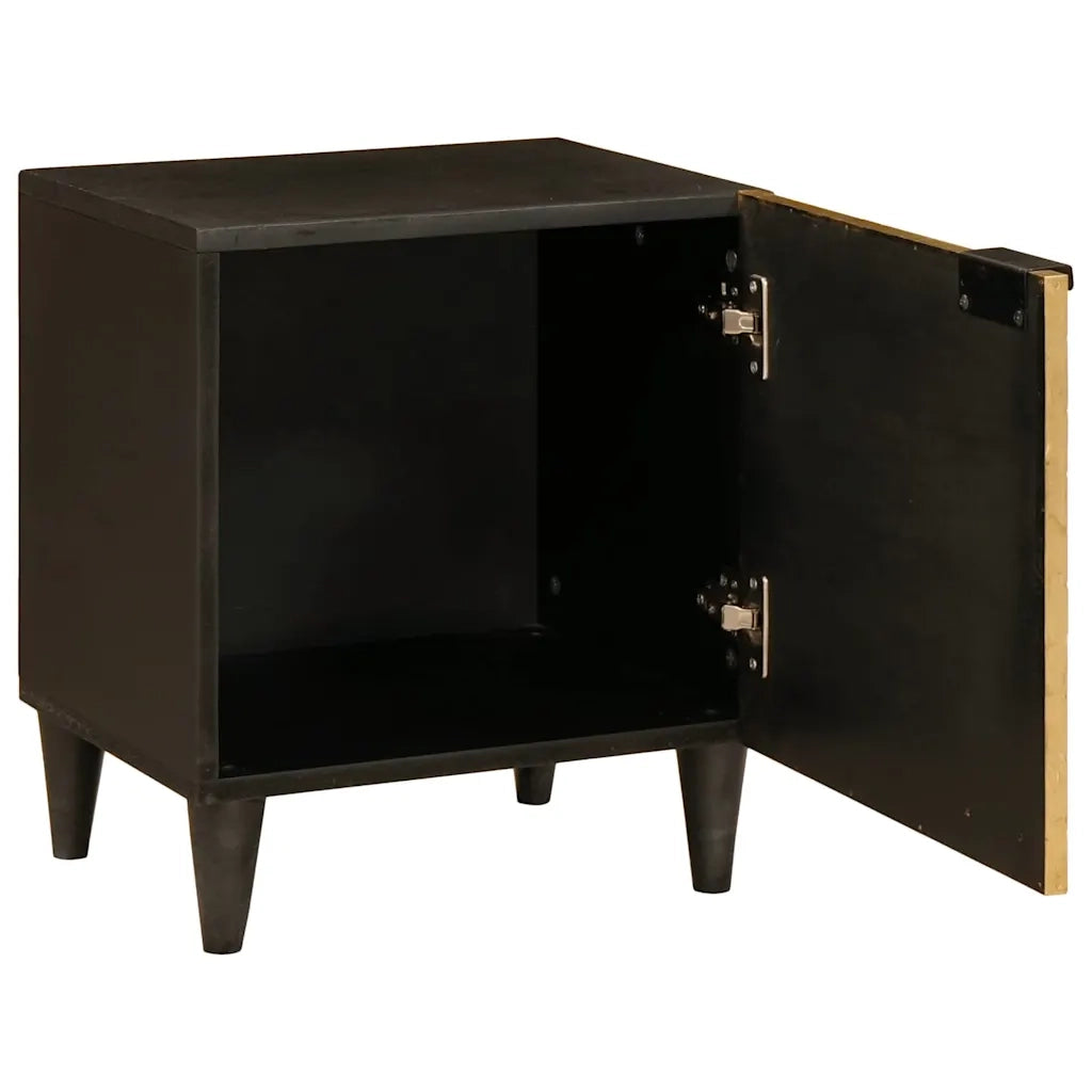 Armadio da Notte Nero e Oro 40 x 33 x 46 cm 4017824