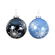 Pallina Vt smaltate - lucide c/brillantini azz/blu ass d8cm