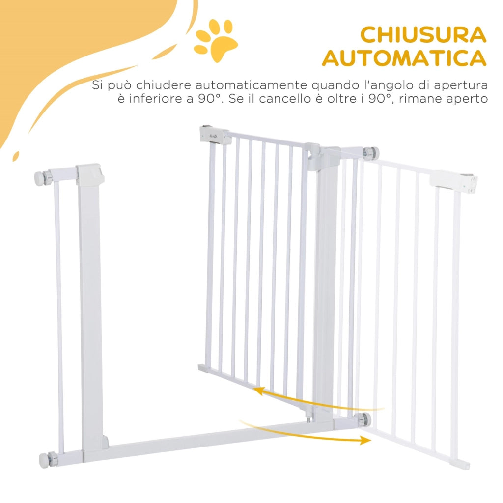 EasyComfort Cancelletto di Sicurezza per Cani, Fissaggio a Pressione Larghezza Regolabile 75-96cm