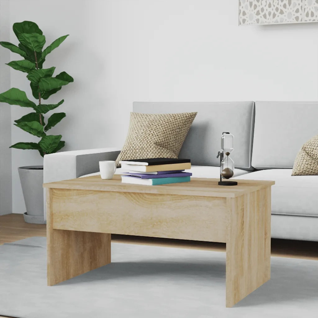 Tavolino Salotto-Tavolino da soggiorno-Tavolo Rovere Sonoma 80x50,5x41,5cm Legno Multistrato