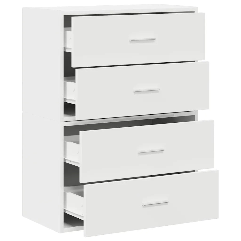 Armadi con 2 Cassetti 2 pz Bianchi 60x31x40cm Legno Multistrato CFW9302842