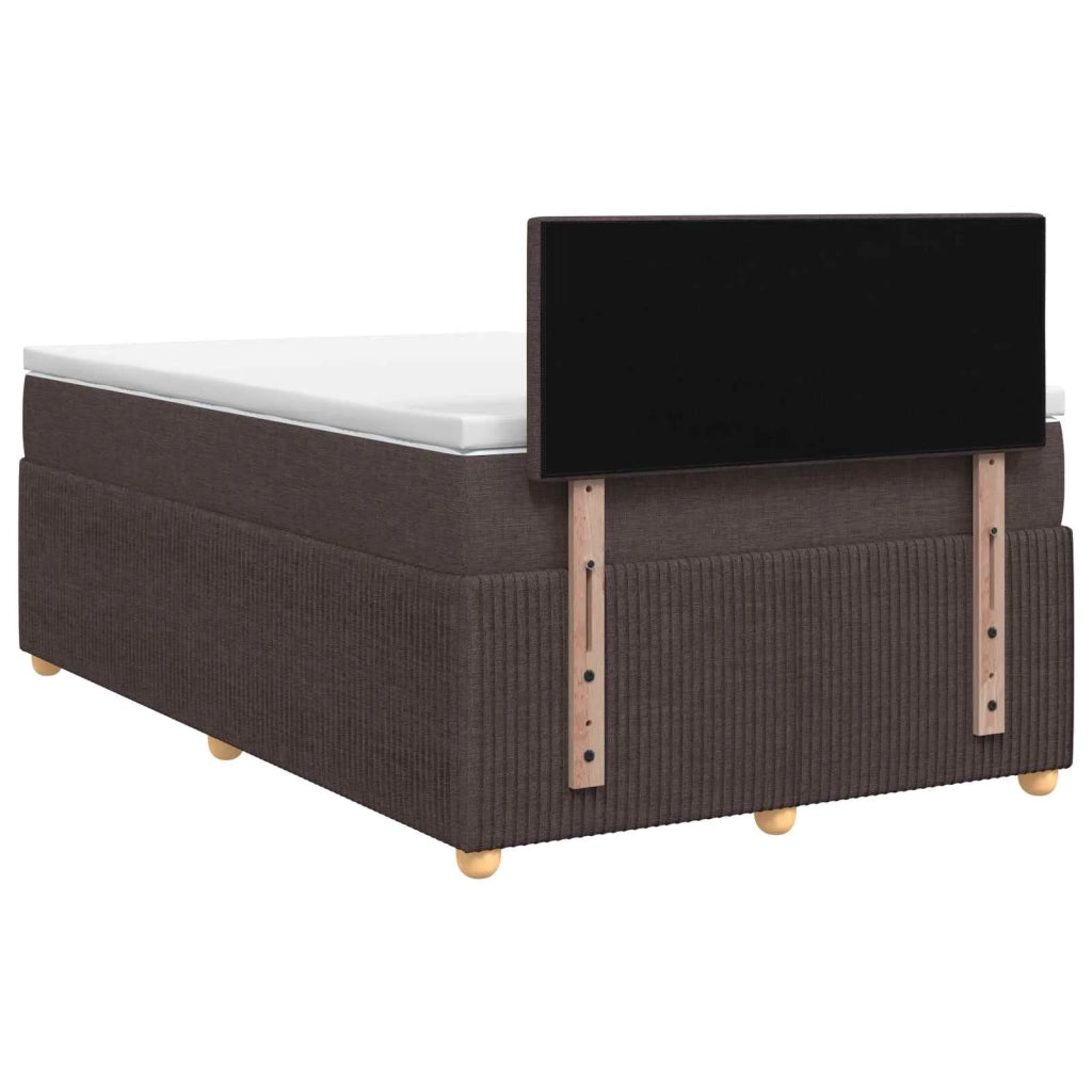 Letto box spring con materasso Marrone Scuro 120 x 200 cm 3451450