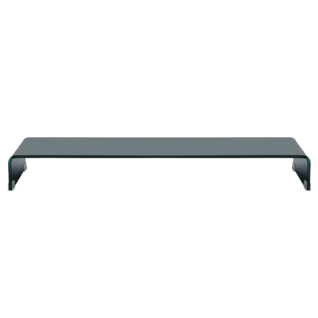 Mobile TV credenza design pratico supporto per monitor da 120 cm vetro nero 2502226