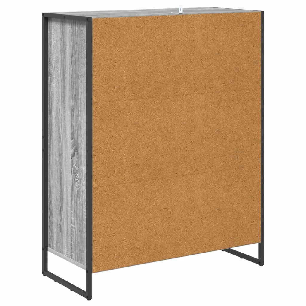 Mobile per scarpe con porta-Scarpiera Grigio Sonoma 79 x 36 x 100 cm