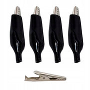 Morsetto Isolato Nero 35mm Rosfix – Set di 4 Pezzi | Protezione in Gomma | Connessioni Elettroniche Sicure