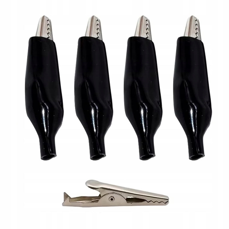 Morsetto Isolato Nero 35mm Rosfix – Set di 4 Pezzi | Protezione in Gomma | Connessioni Elettroniche Sicure
