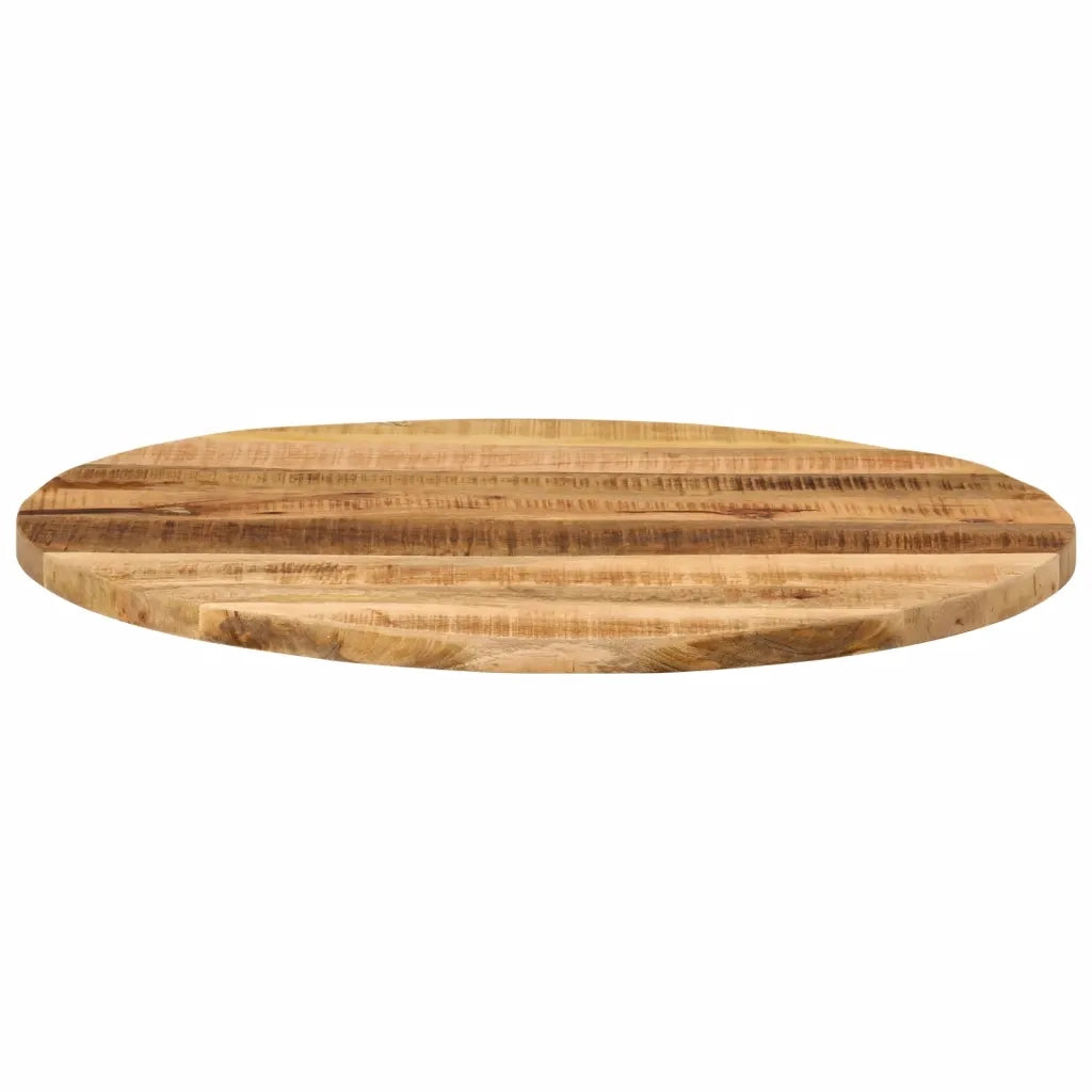 Piano per Tavolo Ã˜ 90x3,8cm Rotondo Legno Massello Grezzo Mangocod mxl 92514