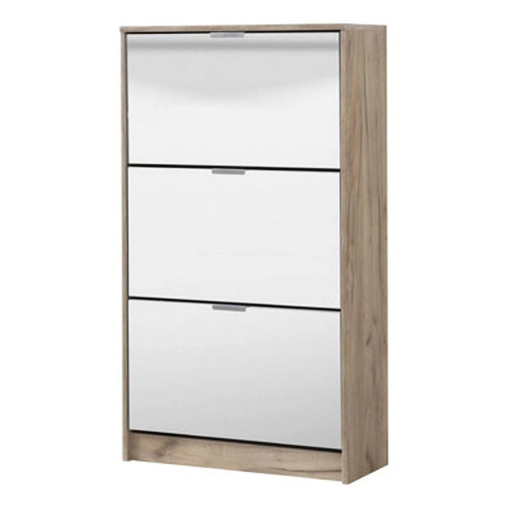 Mobile Portascarpe Varna, Scarpiera 6 Ripiani, 67x28x119h cm Marrone Rovere Grigio