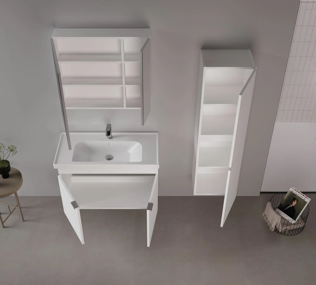 Mobile lavabo "Desna 90" - 90 x 45 x 58 cm - Bianco opaco