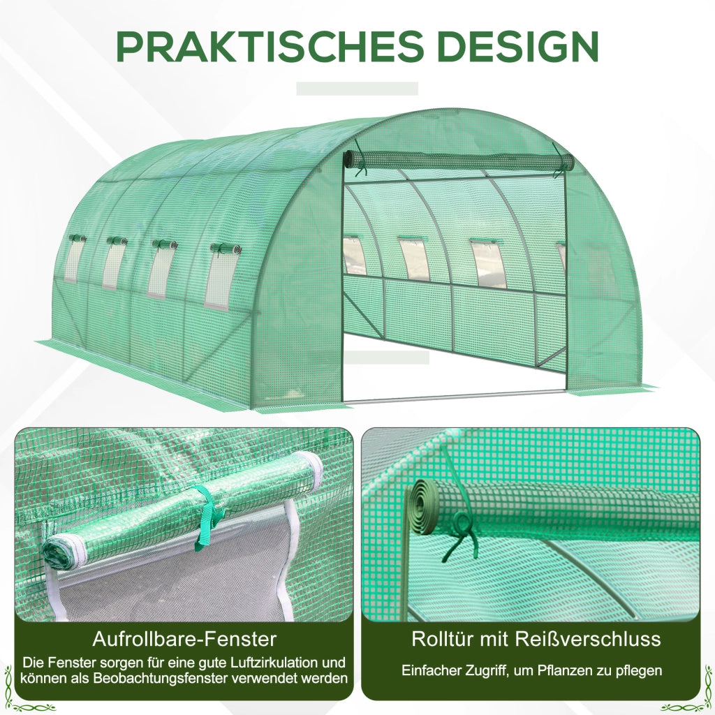Serra da giardino in PVC ¨C zephmum ¨C verde 200x300x200 cm