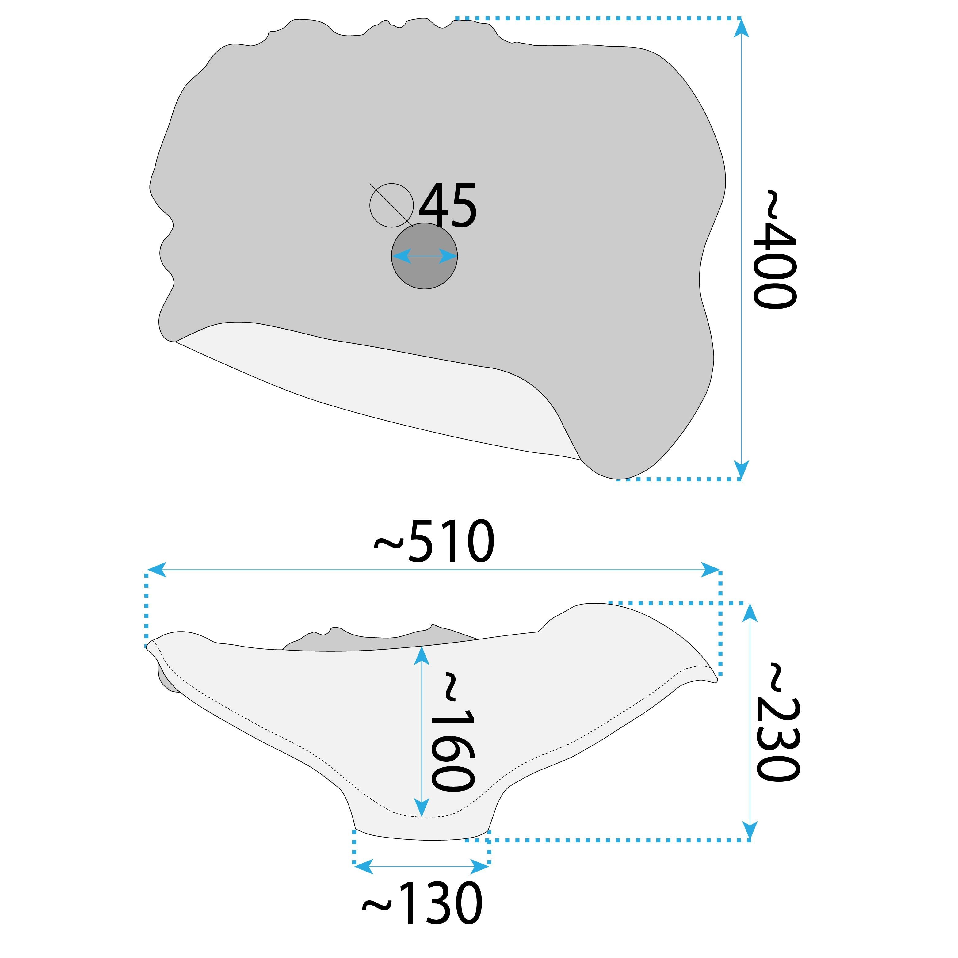 Lavabo Da Appoggio In Ceramica Rea Hm-17 Handmade Art