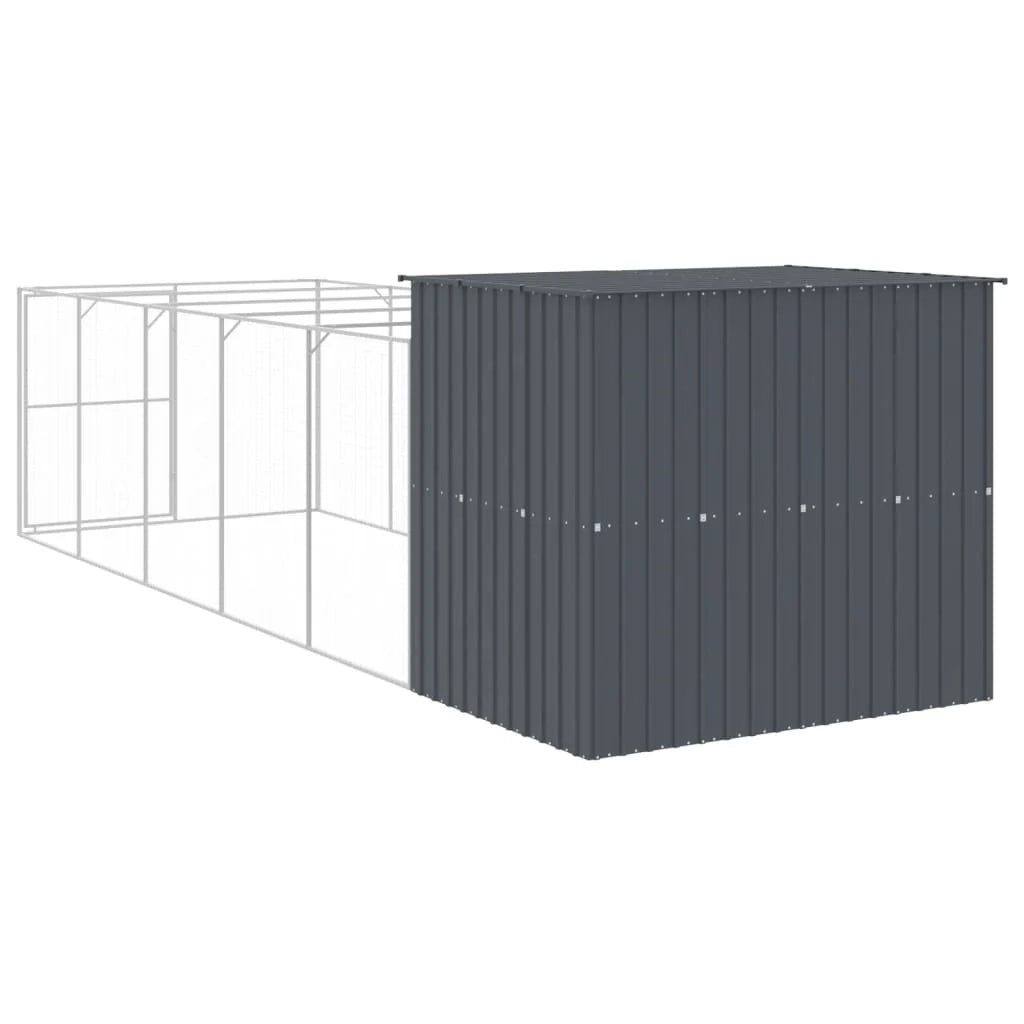 Cuccia per cani con recinto 214 x 661 x 181 cm antracite 02_0043484