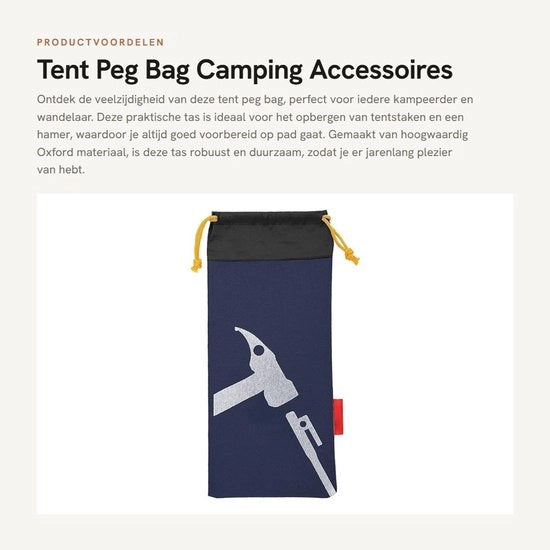Accessori da campeggio - Tas per attrezzi - Materiale Oxford duraturo - Progettazione robusta - Formato portatile - Accessori per tenda - Tas per oggetti da campeggio