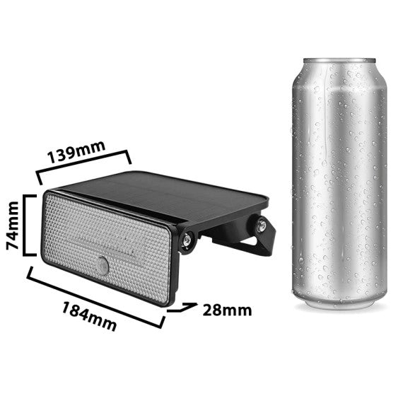 VELAMP Proiettore LED solare 1600 lumen orientabile con rilevatore di movimento MAYA XL