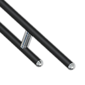 Barra maniglione ribaltabile cm 76 nero opaco/cromo