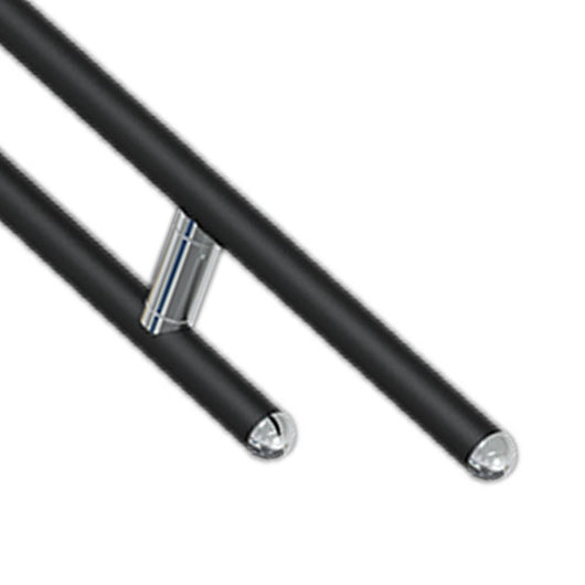 Barra maniglione ribaltabile cm 76 nero opaco/cromo