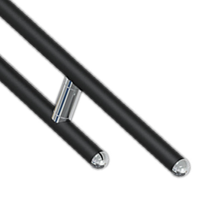 Barra maniglione ribaltabile cm 76 nero opaco/cromo