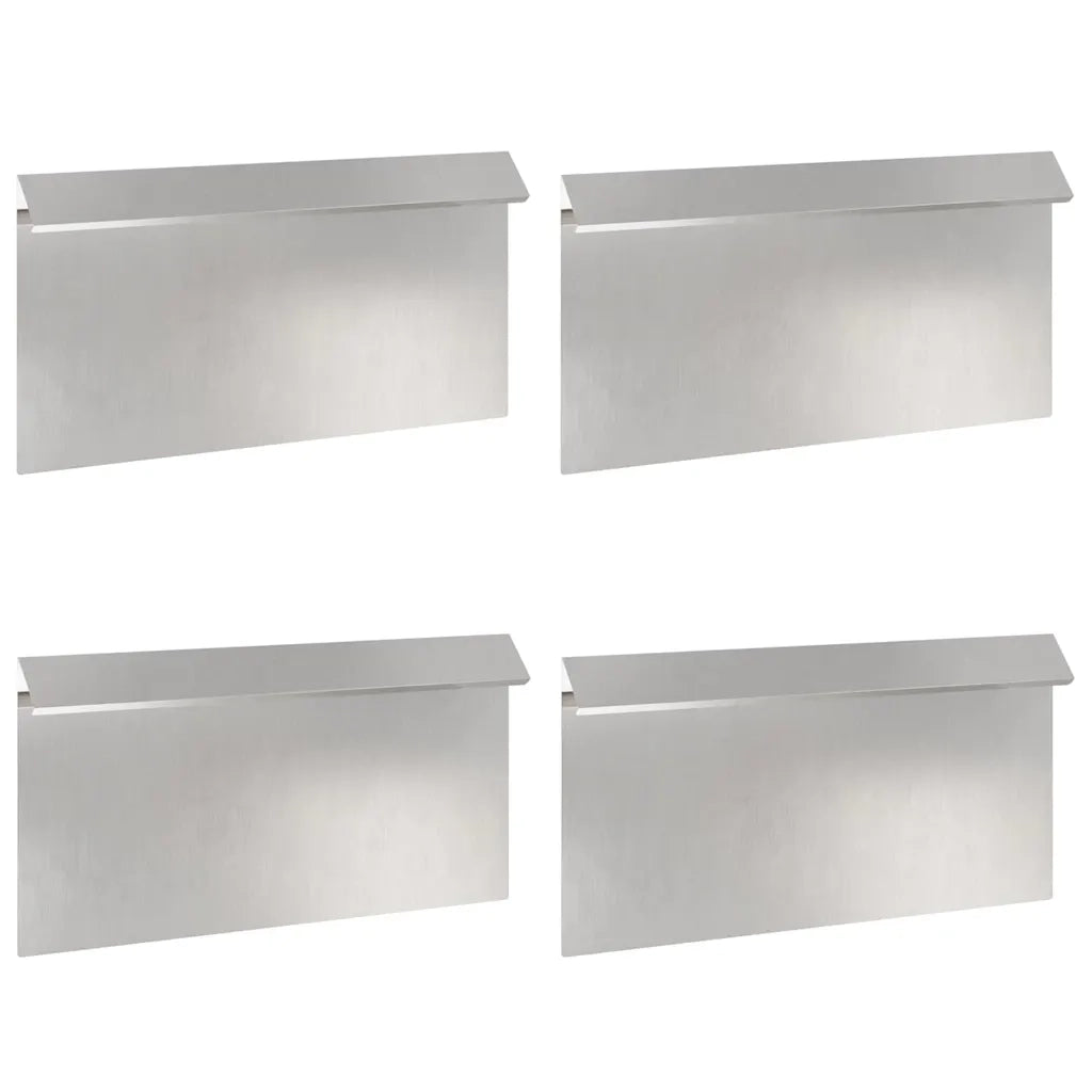Recinto per lumache 4 pz Argento 50 x 3,5 x 25 cm CFW2728504