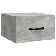 Comodino | Armadio da Notte | Mobiletto da notte a Muro Grigio Cemento 35x35x20 cm