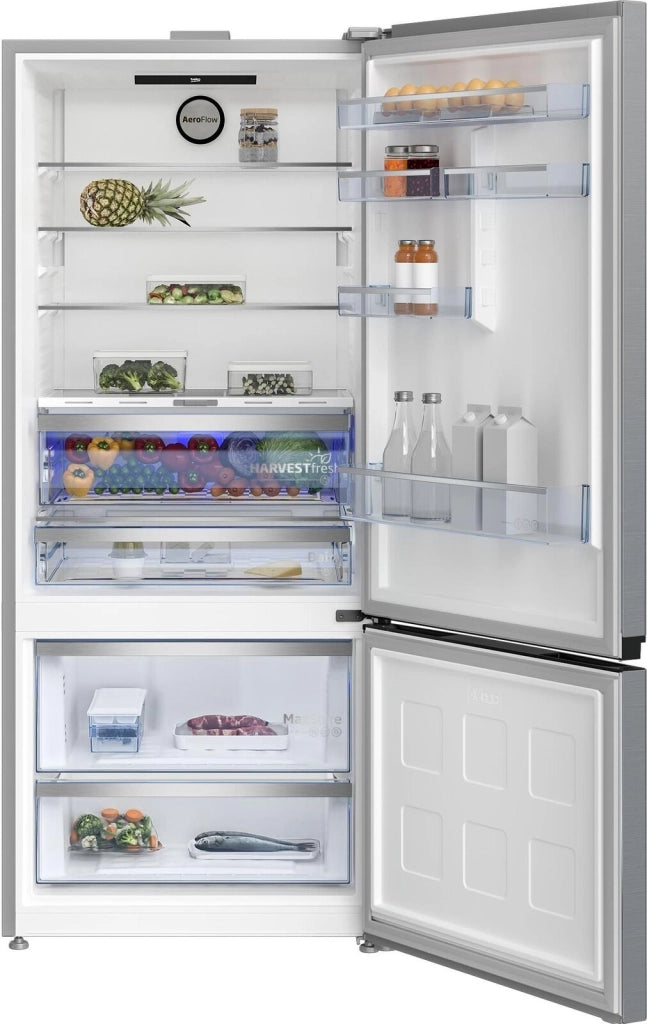 Beko B7RCNE595ZXPW Beyond Frigorifero Combinato 551 L 187 cm Classe D 35 dB Total No Frost AeroFlow MultiZone (187x78x76 cm) colore Inox